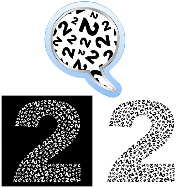 "Two". Great vector set for design. — Stock Vector