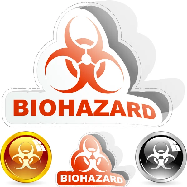 Biohazard sign. Vector illustration. — Stock Vector