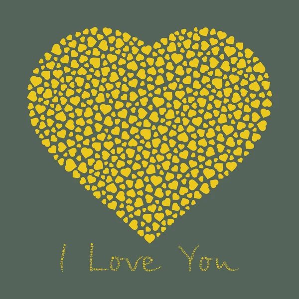 Én szeretlek téged. Szerelmi üzenet. — Stock Vector