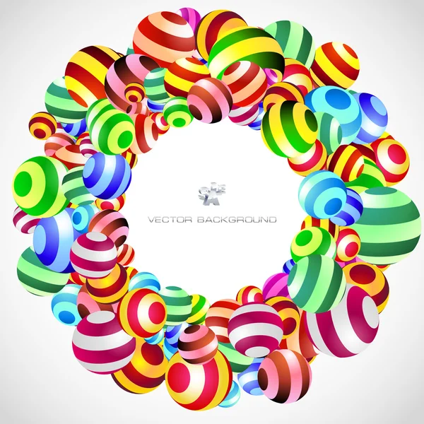 Abstract frame with circle elements. — Stock Vector