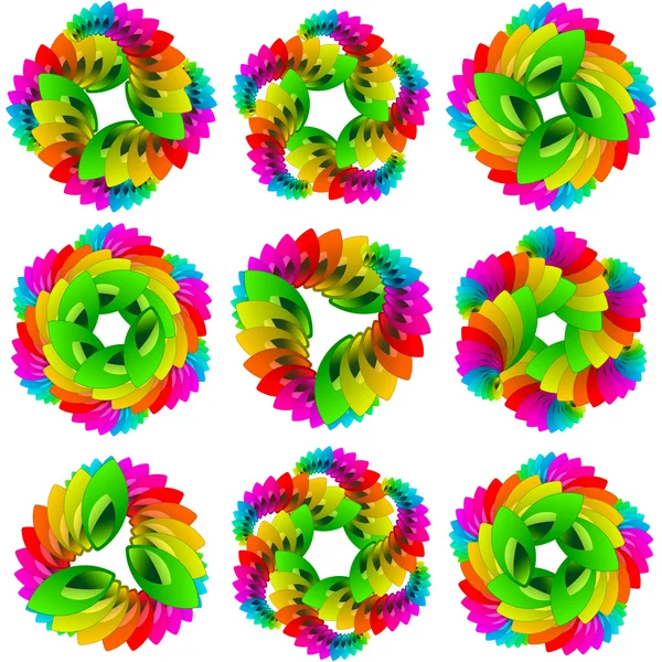 Elementos de diseño Rainbow. Conjunto de vectores . — Archivo Imágenes Vectoriales