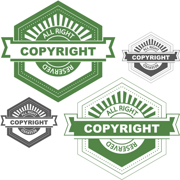 Vektor Urheberrecht Emblem zum Verkauf. — Stockvektor
