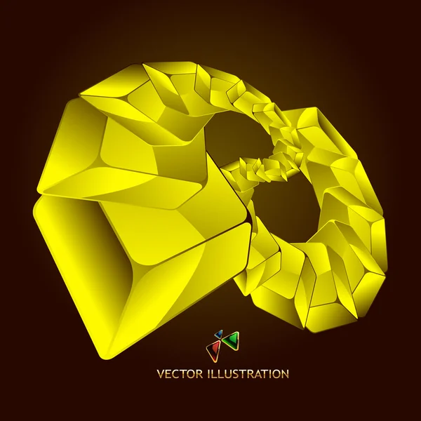 Fond abstrait avec boîtes dorées — Image vectorielle