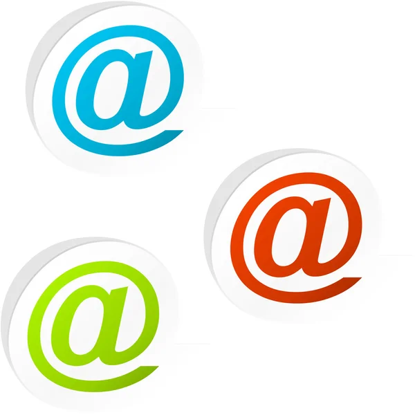 E-mail sticker set. Ilustración vectorial . — Vector de stock