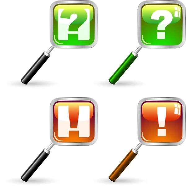 Exclamation and question vector icons. — Stock Vector
