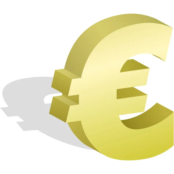Illustrazione Euro 3d . — Vettoriale Stock