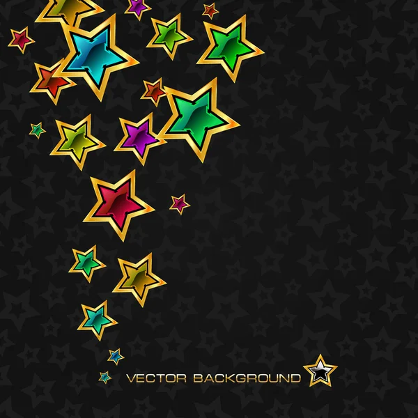 Fondo abstracto con estrellas. Ilustración vectorial. — Vector de stock