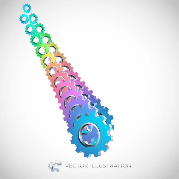 Vector gear background. Abstract illustration. — Stock Vector