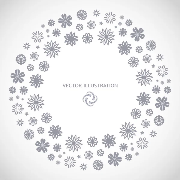 Marco abstracto. Ilustración floral . — Archivo Imágenes Vectoriales
