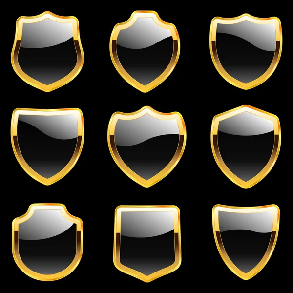 Vektorové štíty. sada heraldických symbolů — Stockový vektor