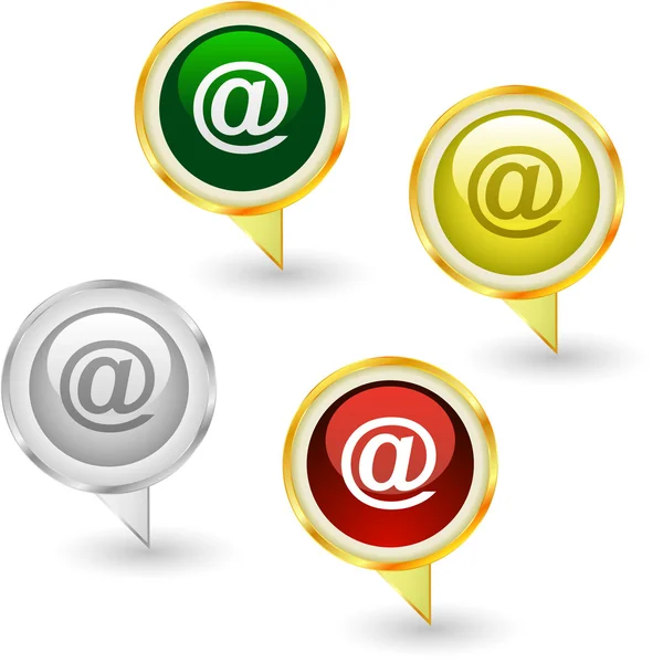 Conjunto de iconos de correo electrónico para web . — Archivo Imágenes Vectoriales