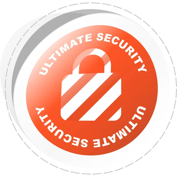 Padlock. Ultimate security. Vector sticker. — Stock Vector