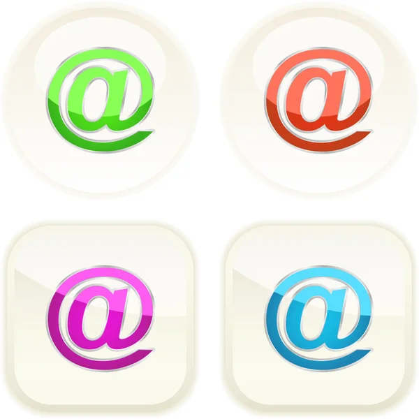 Juego de botones de correo electrónico para web . — Vector de stock