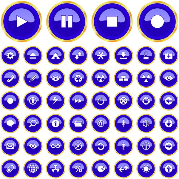 Största samling av olika ikoner — Stock vektor