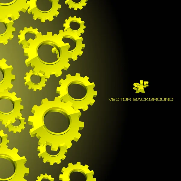 Vektor gear háttér. absztrakt illusztráció. — Stock Vector