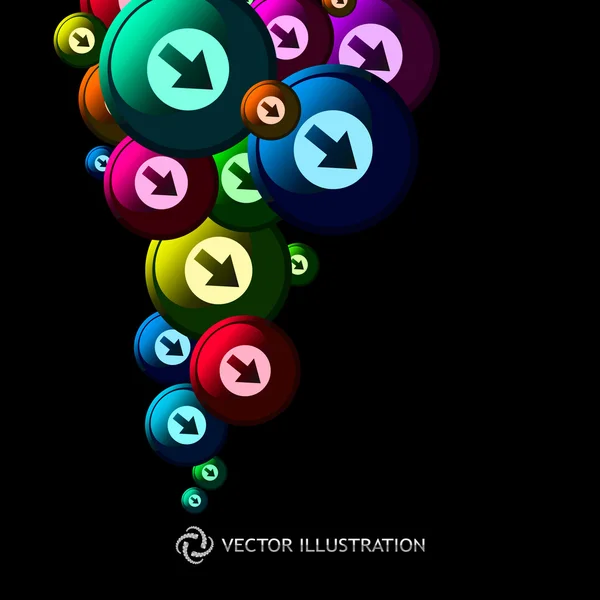 Abstract background with arrow signs. Vector illustration — Stock Vector