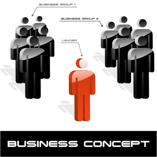 Concepto de negocio de equipo. Ilustración vectorial . — Vector de stock