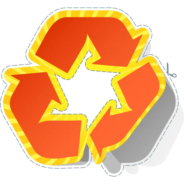 Recycle symbool. vectorillustratie. — Stockvector