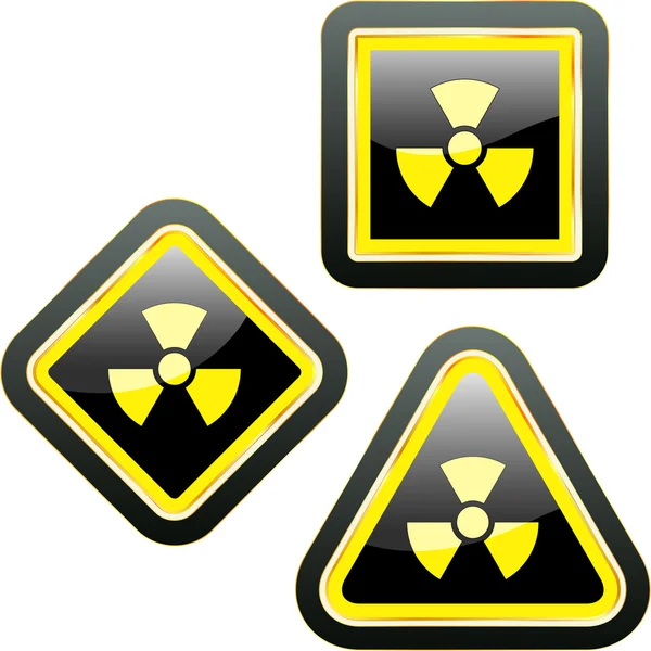 Radioactive icon. Vector illustration. — Stock Vector