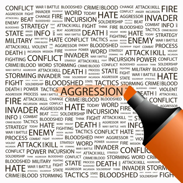 Aggression. — Stockvektor