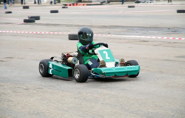Kart racing — Stockfoto