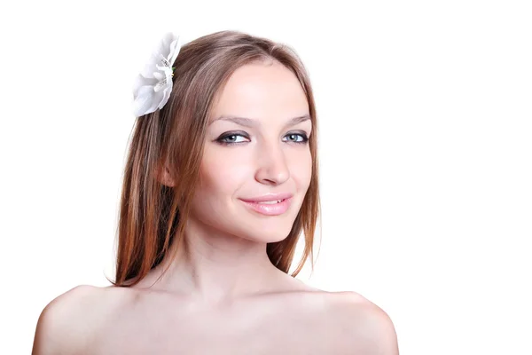 A gyönyörű nő arcát Vértes — Stock Fotó