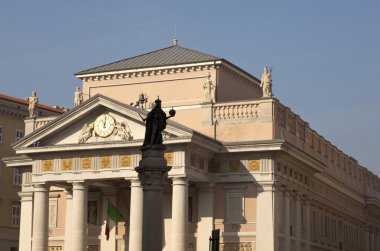 Stock exchange building, Trieste clipart