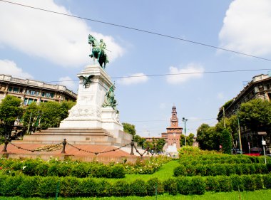 Garibaldi monument, Milan clipart