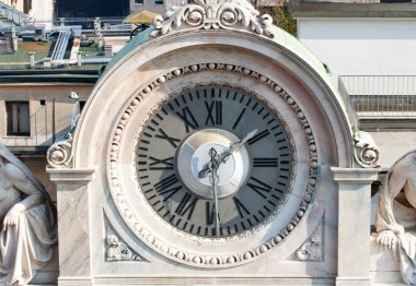 Clock, marble sculpture clipart