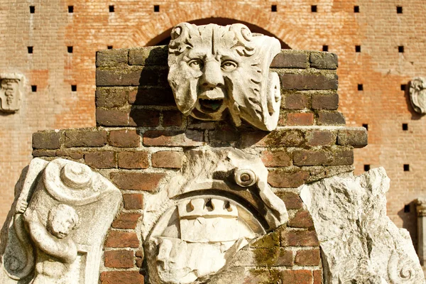 Ruínas do castelo de Sforzesco em Milão — Fotografia de Stock