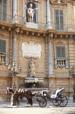 Buggy in the Quattro Canti, Palermo clipart