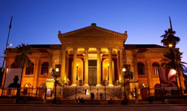 Teatro Massimo, opera house in Palermo clipart