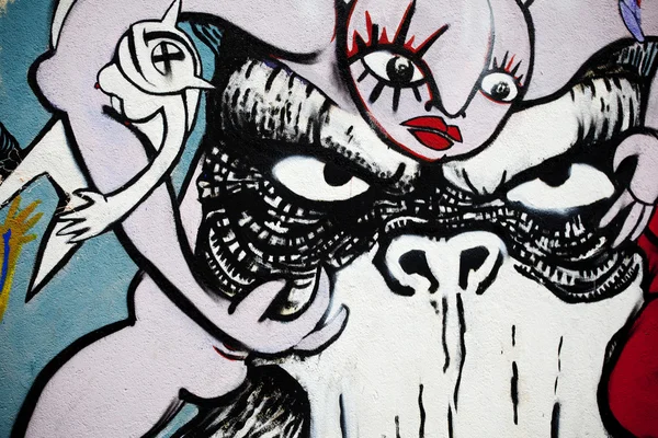 Monster, Graffiti — Stockfoto