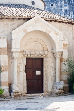 Cat and lion sculpture in the Temple of St. John at the Sepulchre, Brindisi