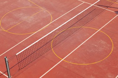 Tennis and basket playground