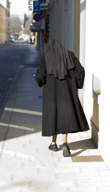 Nun on the street