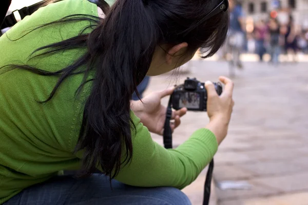 Girl Photographer — Stock Photo, Image