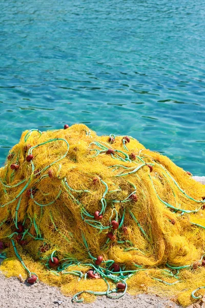 Yellow fishing nets — Stock Photo, Image