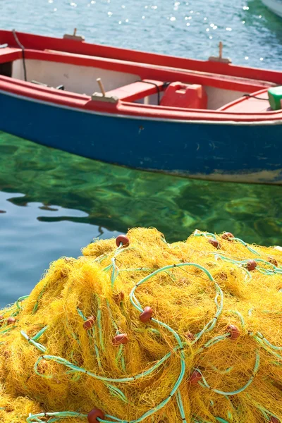 黄色い釣りネット — ストック写真