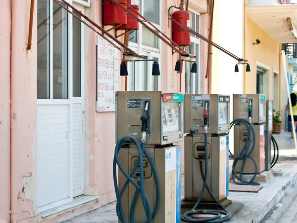 stock image Old style fuel pump, Lixouri