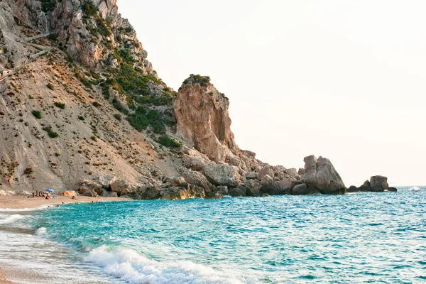Praia de Platia Amos, Kefalonia - Grécia — Fotografia de Stock