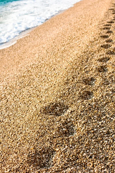 Impronte sulla spiaggia — Foto Stock