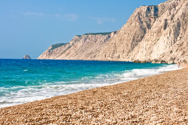 Platia amos beach, kefalonia - Grekland — Stockfoto