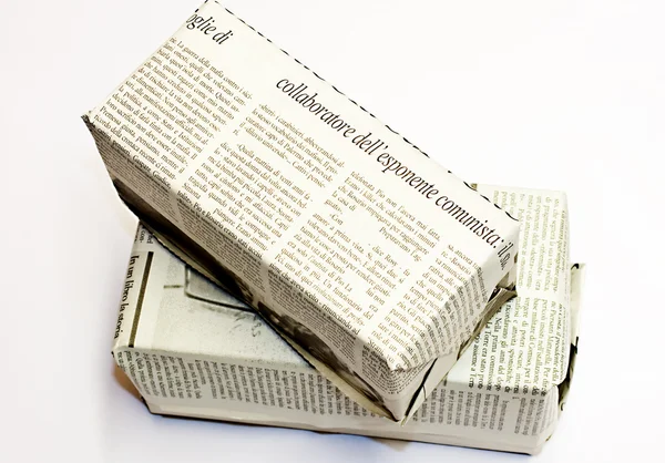Pudełka z gazetami — Zdjęcie stockowe