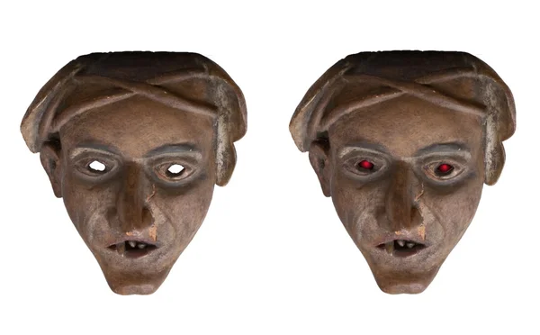 Twee geïsoleerde maskers — Stockfoto