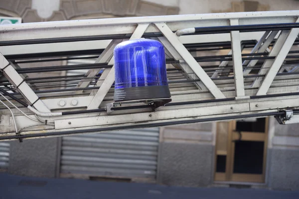 Blue flashing beacon — Stock Photo, Image