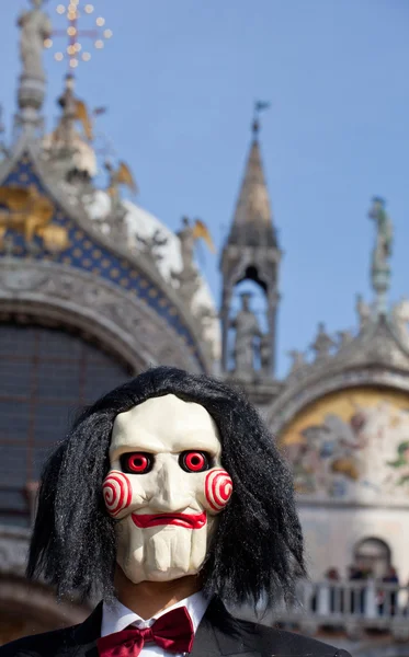 Kafatası, Venedik Karnavalı — Stok fotoğraf