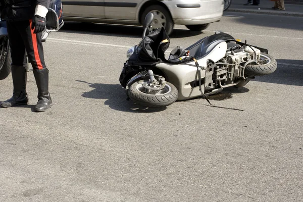Incidente scooter — Foto Stock