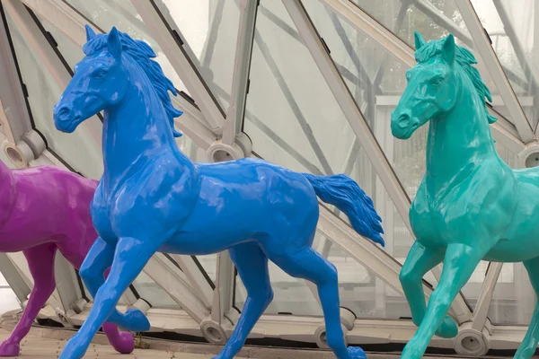 Cavalos de plástico — Fotografia de Stock