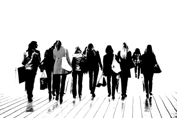 Kvinnor promenader — Stockfoto